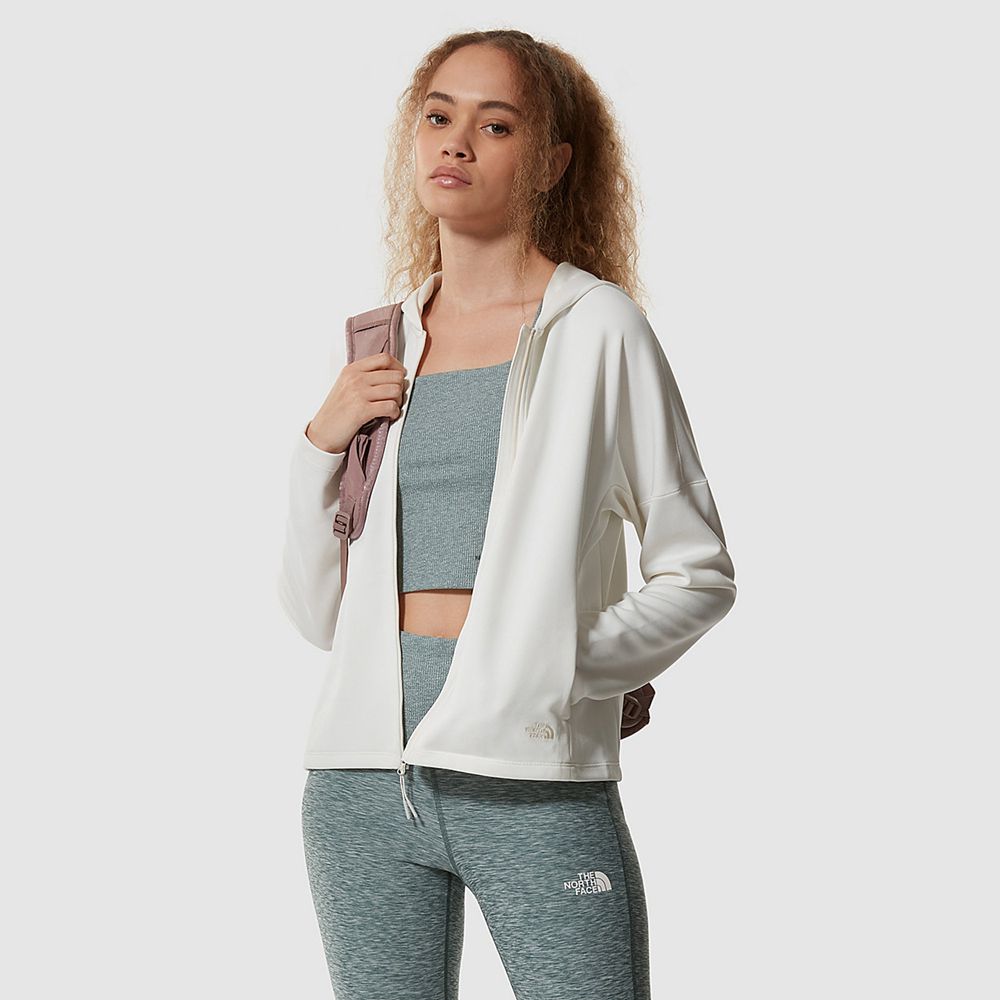 The North Face Hoodie Womens Australia - The North Face Active Trail Basin Zip-Up White Hiking (HJU-